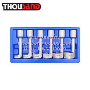 THOUSAND KS1699 ชุดประแจหัวผ่า สำหรับขัน ท่อหัวฉีดน้ำมัน, 6 ตัวชุด (12 - 19 mm)