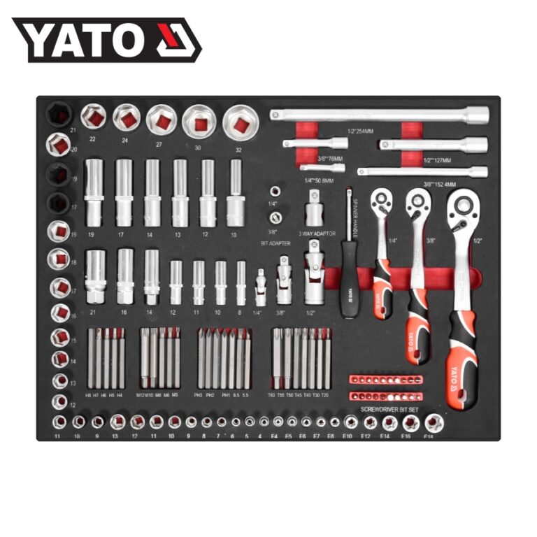 YATO YT-55280 ตู้เครื่องมือ 3 ลิ้นชัก + เครื่องมือ 162 ตัวชุด – OTS