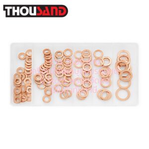 THOUSAND KS2749 ชุดรวมคละไซด์ แหวนทองแดงรองหัวฉีด Ø 6 - 16 mm, 110 ตัวชุด